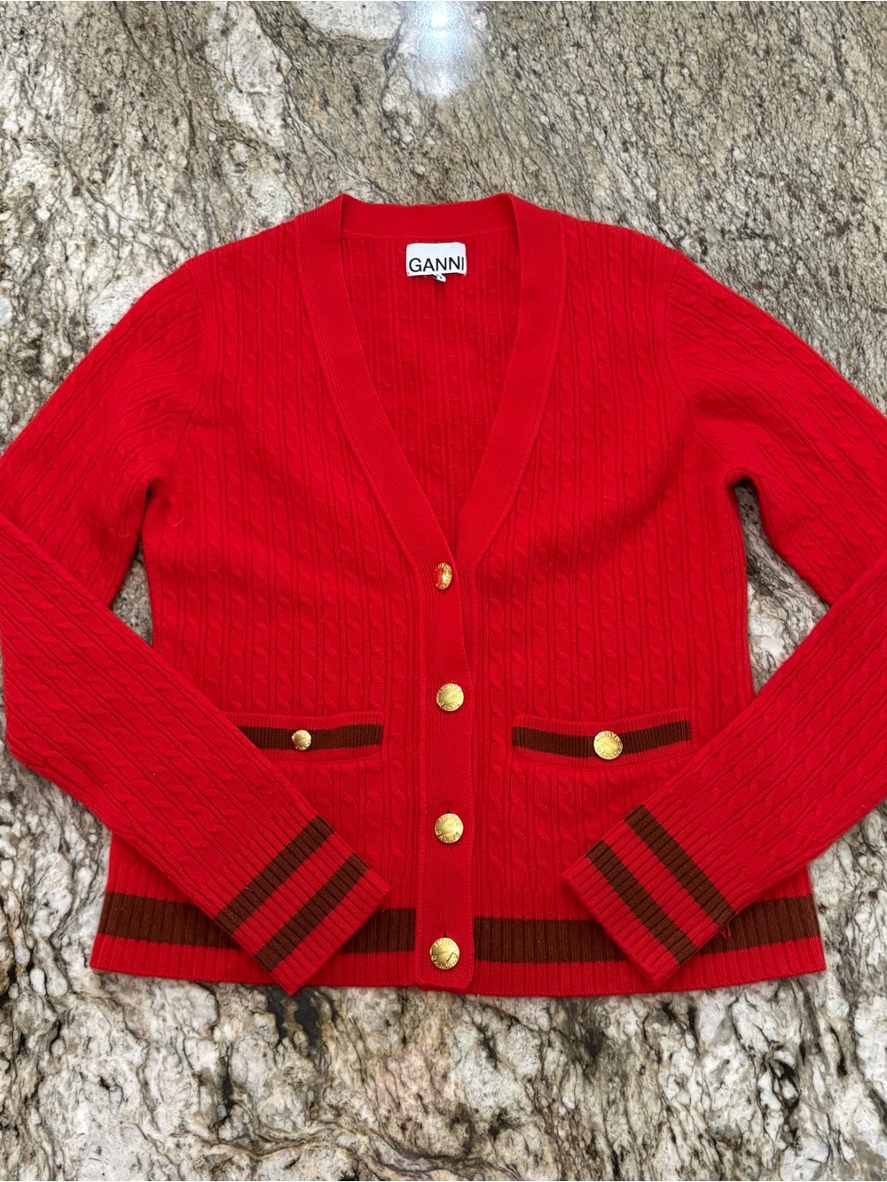 GANNI Wool Cardigan